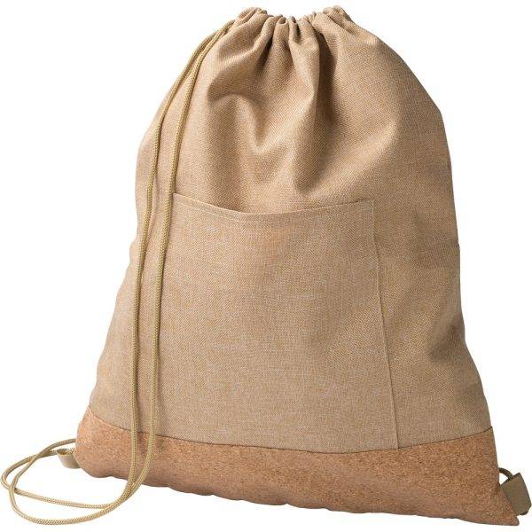 Sac à cordon RPET kaki personnalisable avec logo