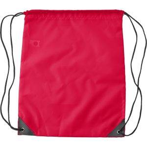 Sac à cordon RPET rouge personnalisable avec logo