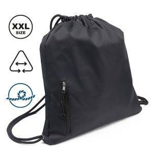 Sac à cordon XXL Salim noir personnalisable avec logo