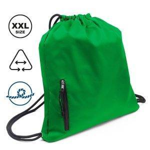 Sac à cordon XXL Salim vert personnalisable avec logo