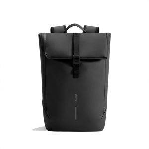 Sac à dos à rabat étanche Urban gris personnalisable avec logo