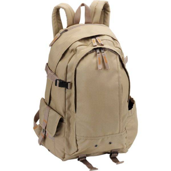Sac à dos beige personnalisable avec logo – réf. V4590-20