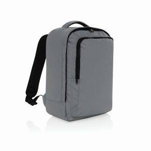 Sac à dos cabine en rPET Aware gris personnalisable avec logo