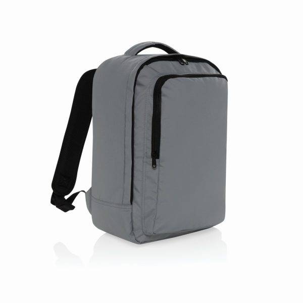 Sac à dos cabine en rPET Aware gris personnalisable avec logo