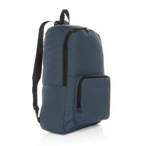Sac à dos classique pliable en rPET AWARE Dillon bleu personnalisable – réf. P763.1925
