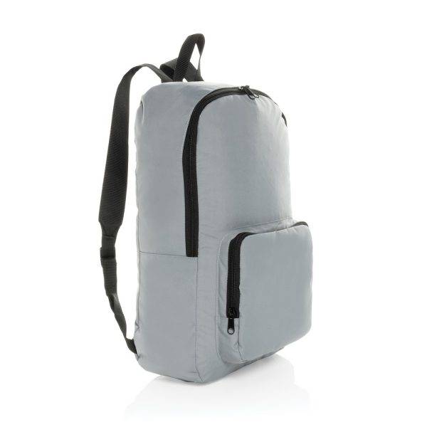 Sac à dos classique pliable en rPET AWARE Dillon gris personnalisable