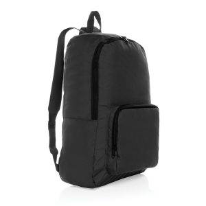 Sac à dos classique pliable en rPET AWARE Dillon noir personnalisable