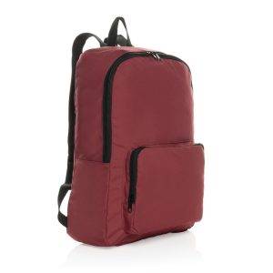 Sac à dos classique pliable en rPET AWARE Dillon rouge personnalisable
