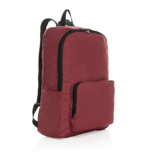 Sac à dos classique pliable en rPET AWARE Dillon rouge personnalisable