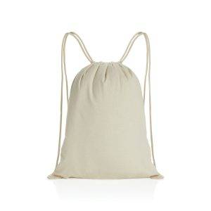 Sac à dos cordelettes en coton recyclé 145 gr Impact personnalisable – réf. P762.633