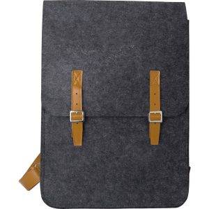 Sac à dos en feutre RPET graphite personnalisable avec logo