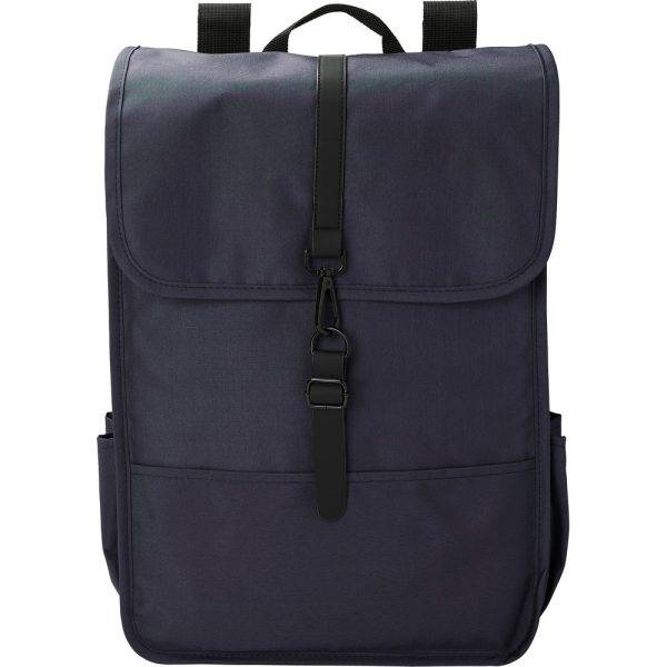 Sac à dos en RPET bleu personnalisable avec logo
