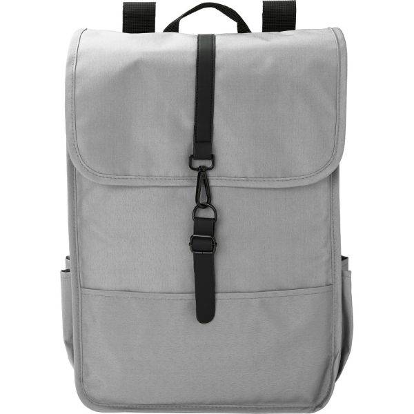 Sac à dos en RPET gris personnalisable avec logo