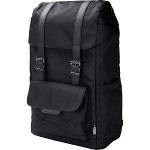Sac à dos en RPET noir personnalisable avec logo – réf. V1549-03