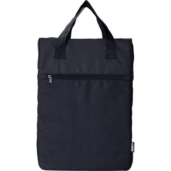 Sac à dos en RPET noir personnalisable avec logo – réf. V1551-03