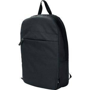 Sac à dos en RPET noir personnalisable avec logo – réf. V1717-03