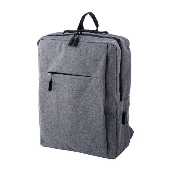 Sac à dos gris personnalisable avec logo – réf. V6989-19
