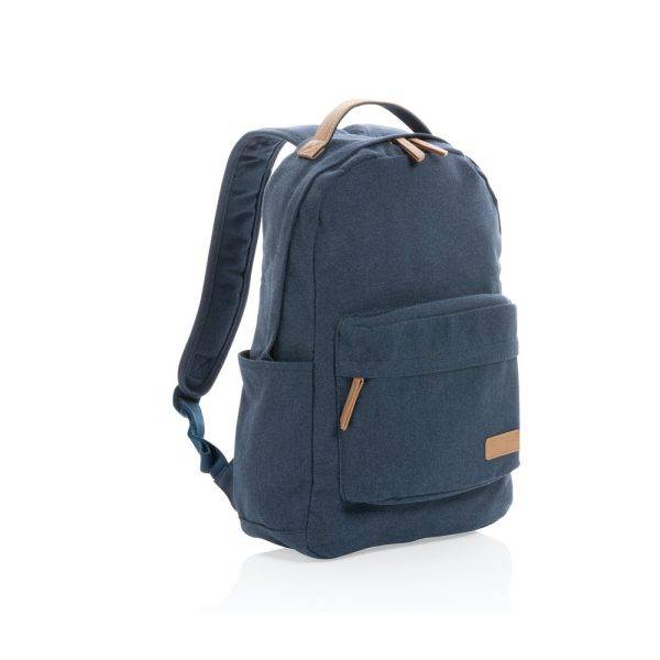 Sac à dos Impact AWARE™ en toile 16oz recyclé bleu personnalisable