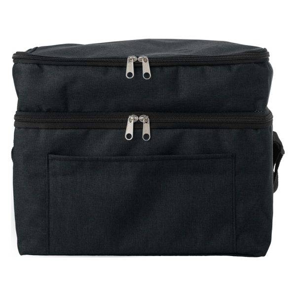 Sac à dos isotherme en RPET noir personnalisable avec logo