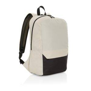 Sac à dos ordinateur 15.6'' en rPET AWARE™ Kazu blanc personnalisable