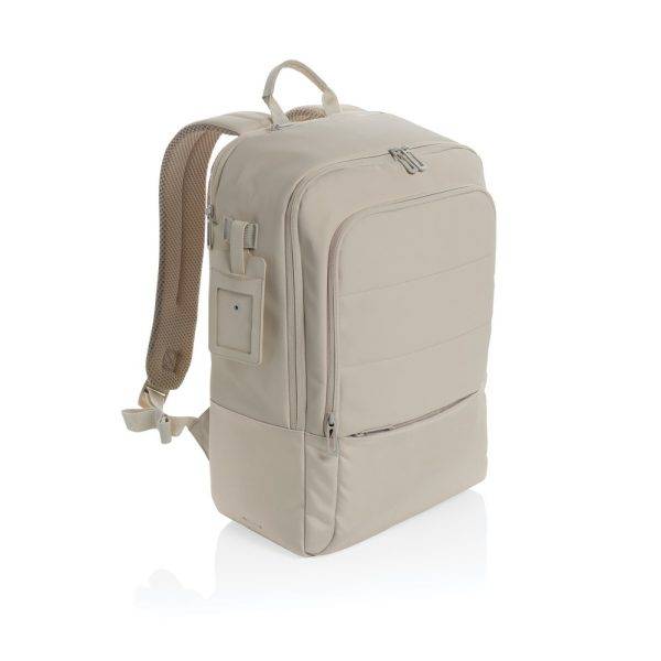 Sac à dos ordinateur 15,6" en rPET AWARE™ Armond beige personnalisable