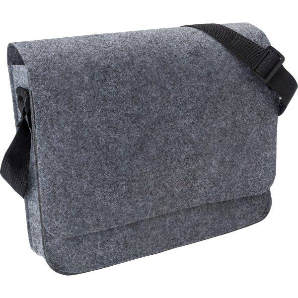Sac à dos ordinateur feutre RPET 15" gris personnalisable avec logo