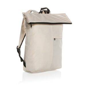 Sac à dos pliable Dillon en rPET AWARE™ blanc personnalisable