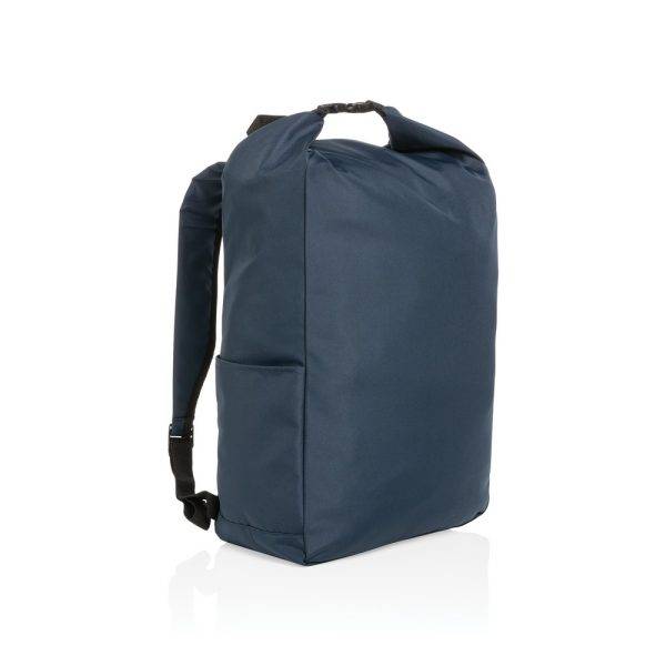 Sac à dos rolltop en rPET Impact AWARE™ bleu personnalisable avec logo