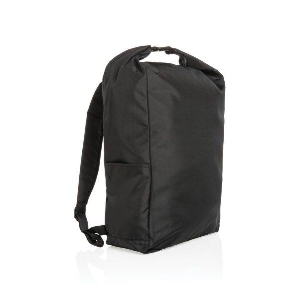 Sac à dos rolltop en rPET Impact AWARE™ noir personnalisable avec logo