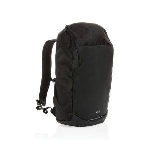 Sac à dos Swiss Peak en rPET AWARE™ noir personnalisable avec logo