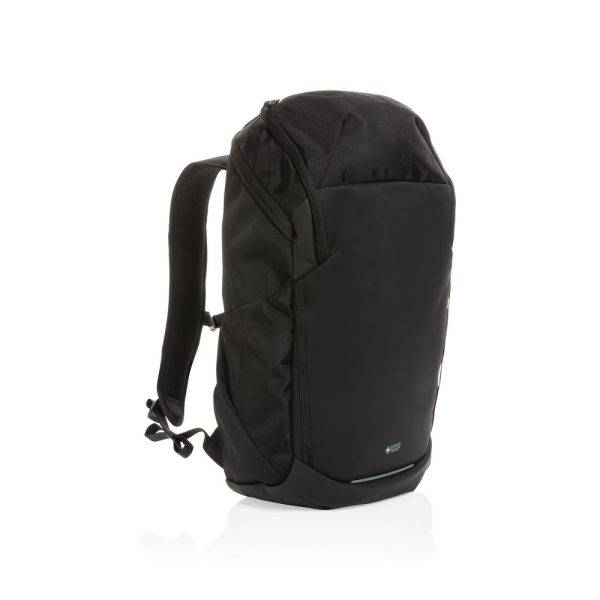 Sac à dos Swiss Peak en rPET AWARE™ noir personnalisable avec logo