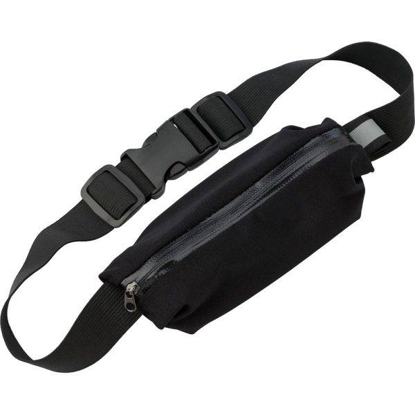 Sac banane imperméable noir personnalisable avec logo