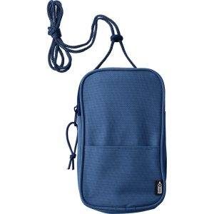 Sac bandoulière, pochette RPET bleu personnalisable avec logo