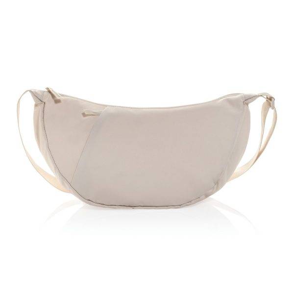 Sac bandoulière XL en rPET AWARE Crescent beżowy personnalisable