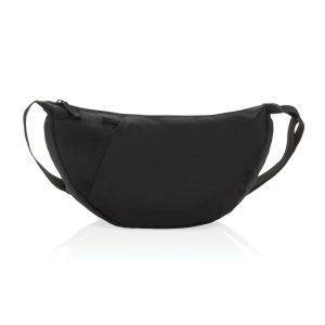 Sac bandoulière XL en rPET AWARE Crescent czarny personnalisable
