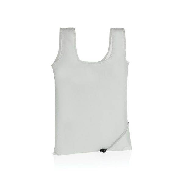 Sac de courses pliable rPET CONSCIENT™ d’impact blanc personnalisable