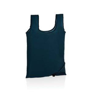 Sac de courses pliable rPET CONSCIENT™ d’impact bleu personnalisable – réf. P762.679