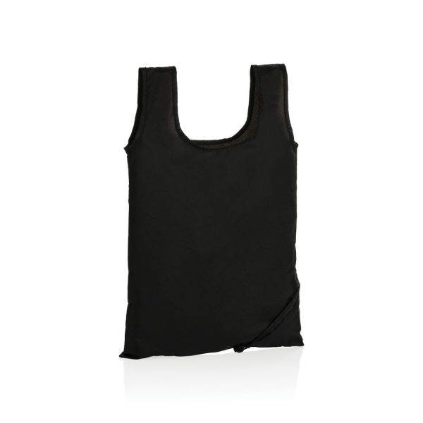 Sac de courses pliable rPET CONSCIENT™ d’impact noir personnalisable