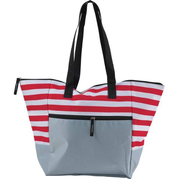 Sac de plage rouge personnalisable avec logo