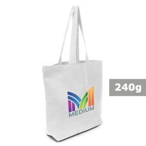 Sac de shopping en coton Ornell blanc personnalisable avec logo