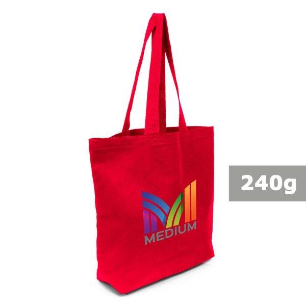 Sac de shopping en coton Ornell rouge personnalisable avec logo