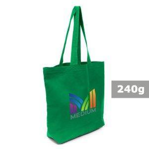 Sac de shopping en coton Ornell vert personnalisable avec logo
