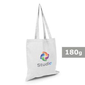 Sac de shopping en coton Rabia blanc personnalisable avec logo