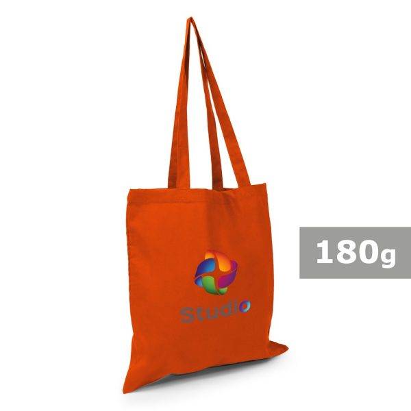 Sac de shopping en coton Rabia orange personnalisable avec logo
