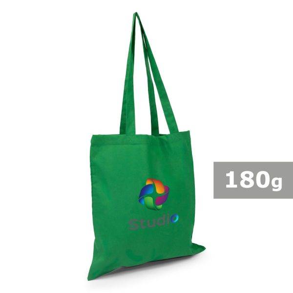Sac de shopping en coton Rabia vert personnalisable avec logo