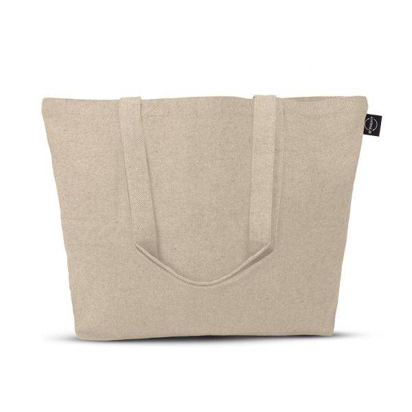 Sac de shopping Fairtrade B'RIGHT Miravo beige personnalisable