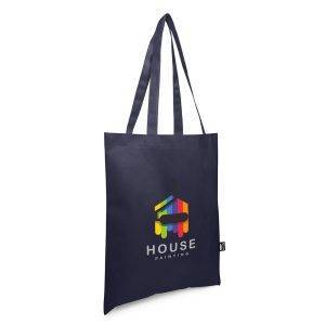 Sac de shopping RPET Rokia bleu marine personnalisable avec logo
