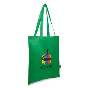 Sac de shopping RPET Rokia vert personnalisable avec logo