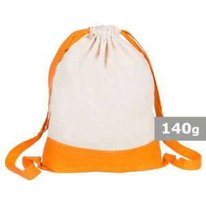 Sac de sport en coton | Tess orange personnalisable avec logo