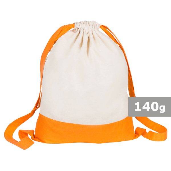 Sac de sport en coton | Tess orange personnalisable avec logo